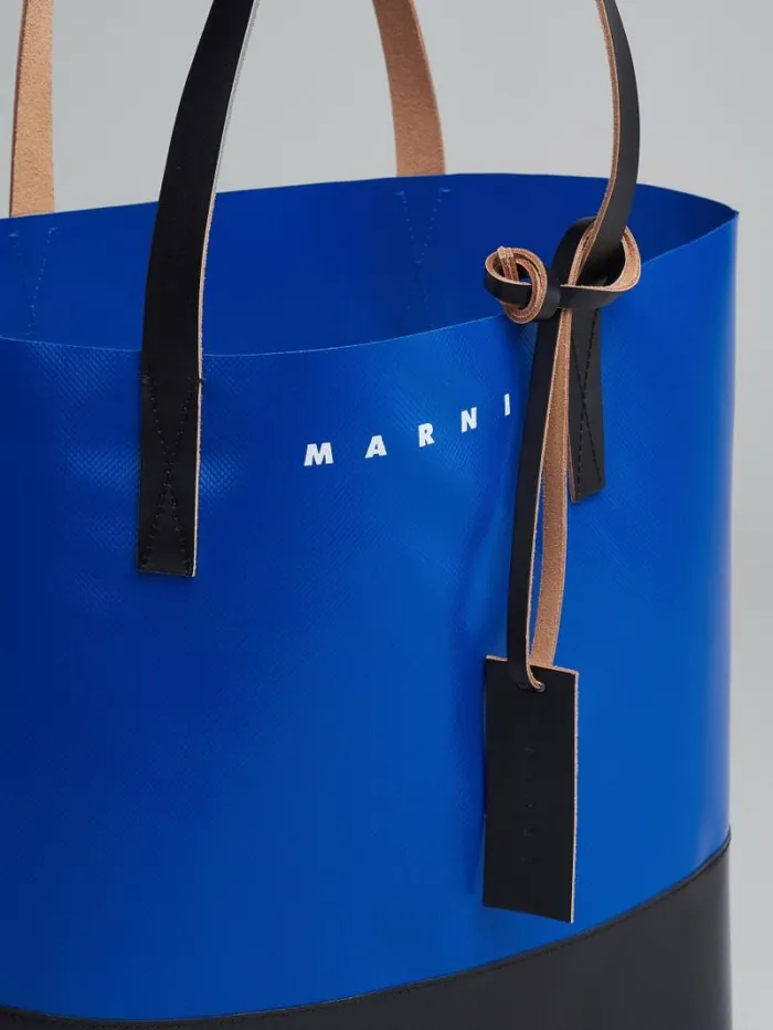Men Marni Tote Bags Tribeca Shopping Bag In Blue And Black