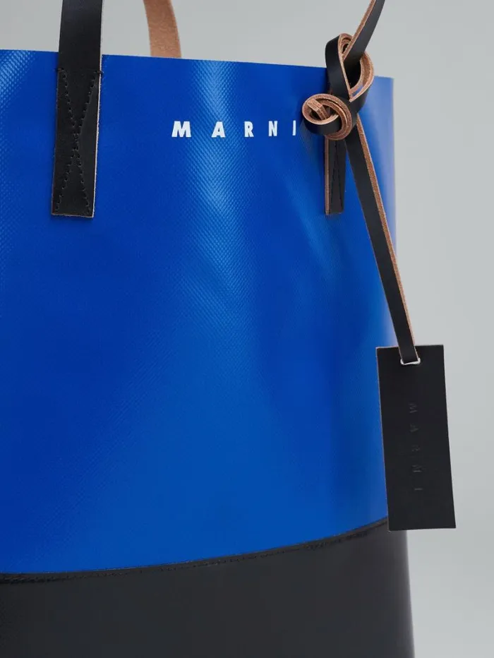 Men Marni Tote Bags Tribeca Shopping Bag In Blue And Black