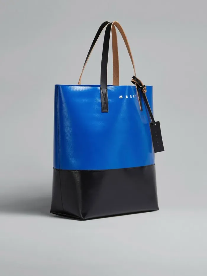 Men Marni Tote Bags Tribeca Shopping Bag In Blue And Black