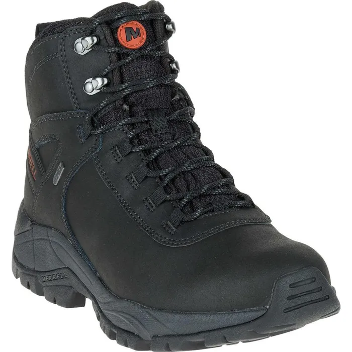 Men Merrell Boots Vego Mid Leather Waterproof Black Men Merrell Boots Vego Mid Leather Waterproof Black