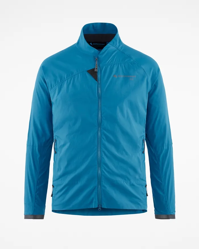 Men Nal Windbreaker Jacket Blue Sapphire Klttermusen Wind Resistant Jackets