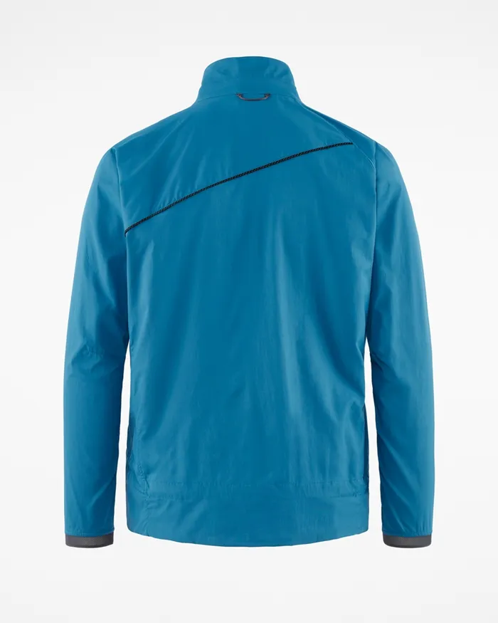 Men Nal Windbreaker Jacket Blue Sapphire Klttermusen Wind Resistant Jackets