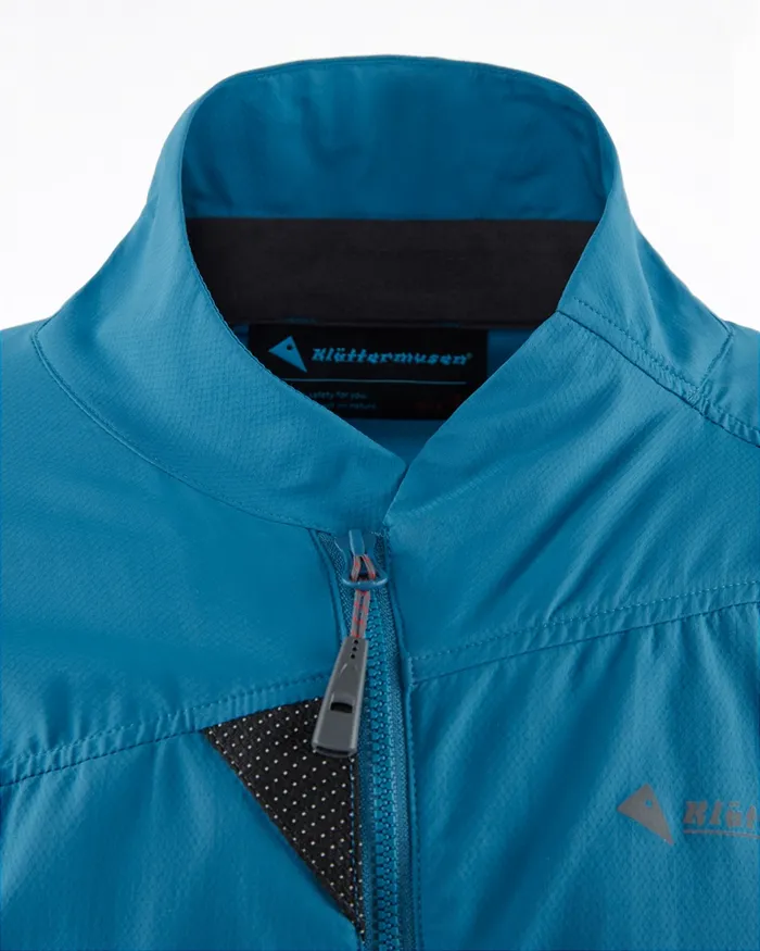 Men Nal Windbreaker Jacket Blue Sapphire Klttermusen Wind Resistant Jackets