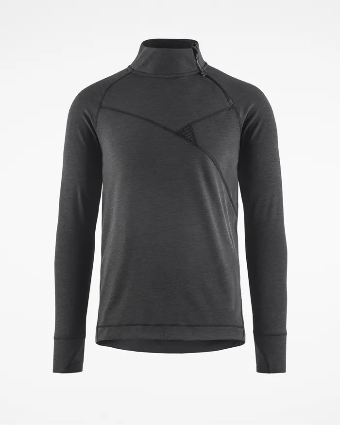 Men Njorun Crew Zip Raven Klttermusen Fleeces and Sweaters
