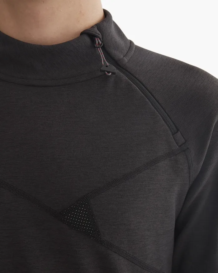 Men Njorun Crew Zip Raven Klttermusen Fleeces and Sweaters