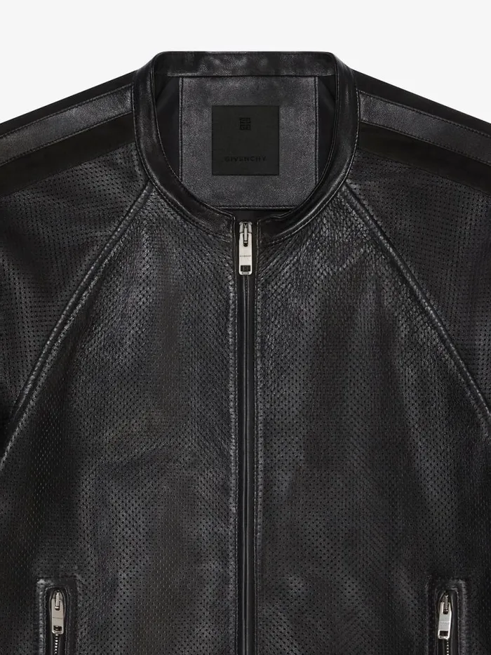 Men Outerwear and Blousons Givenchy Jacket In Perforated Leather Black