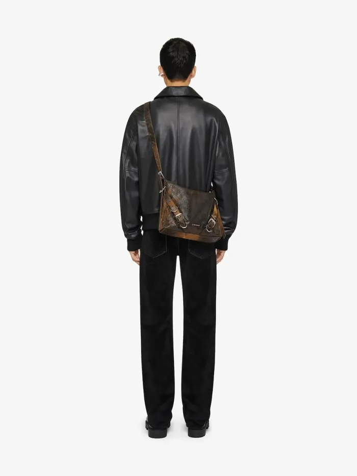 Men Outerwear and Blousons Givenchy Reversible Bomber Jacket In Leather Black