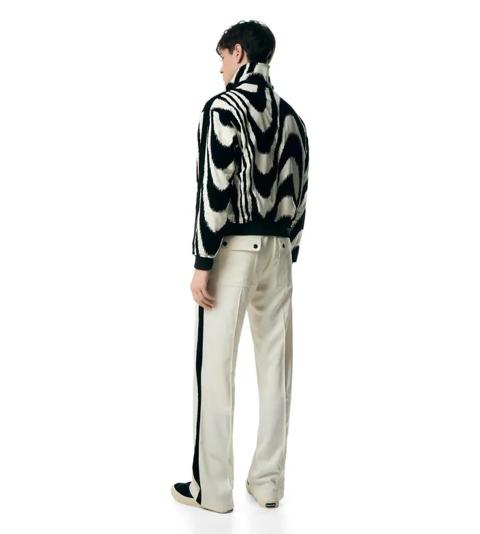 Men Outerwear Tom Ford Flocked Wave Funnel Track Top