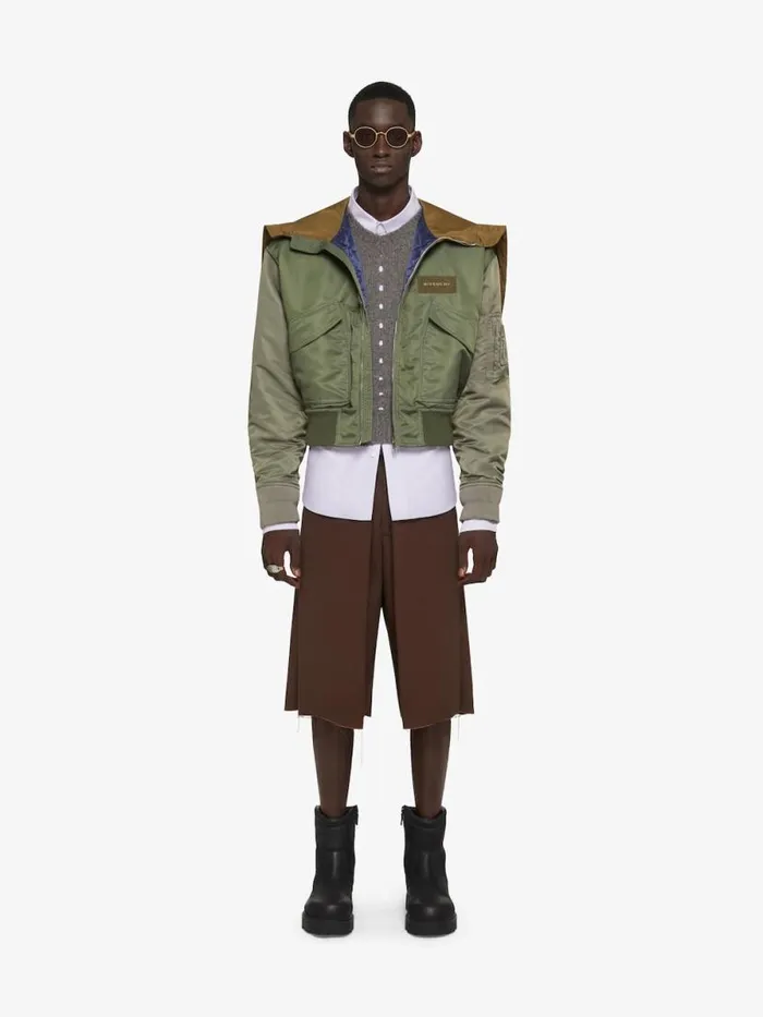 Men Pants and Shorts Givenchy Extra Wide Chino Bermuda Shorts In Canvas Brown