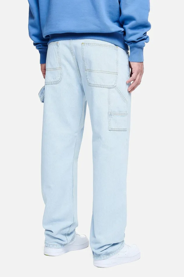 Men Pegador Basic Bottoms Daule Baggy Workwear Jeans Washed Cold Blue Men Pegador Basic Bottoms Daule Baggy Workwear Jeans Washed Cold Blue