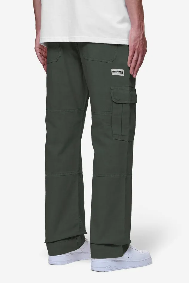 Men Pegador Basic Bottoms Risley Cargo Pants Olive Green Men Pegador Basic Bottoms Risley Cargo Pants Olive Green
