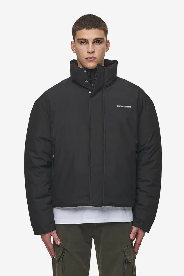Men Pegador Jacken Lavoy Cropped Boxy Puffer Jacket Black Men Pegador Jacken Lavoy Cropped Boxy Puffer Jacket Black