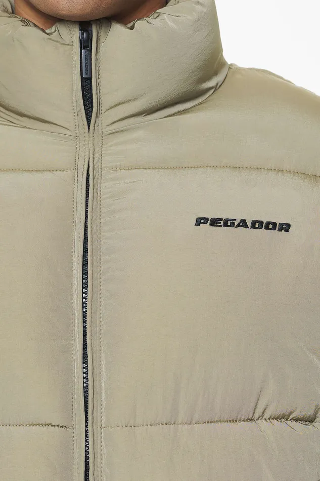Men Pegador Jacken Solin Crushed Puffer Jacket Mud Beige Men Pegador Jacken Solin Crushed Puffer Jacket Mud Beige