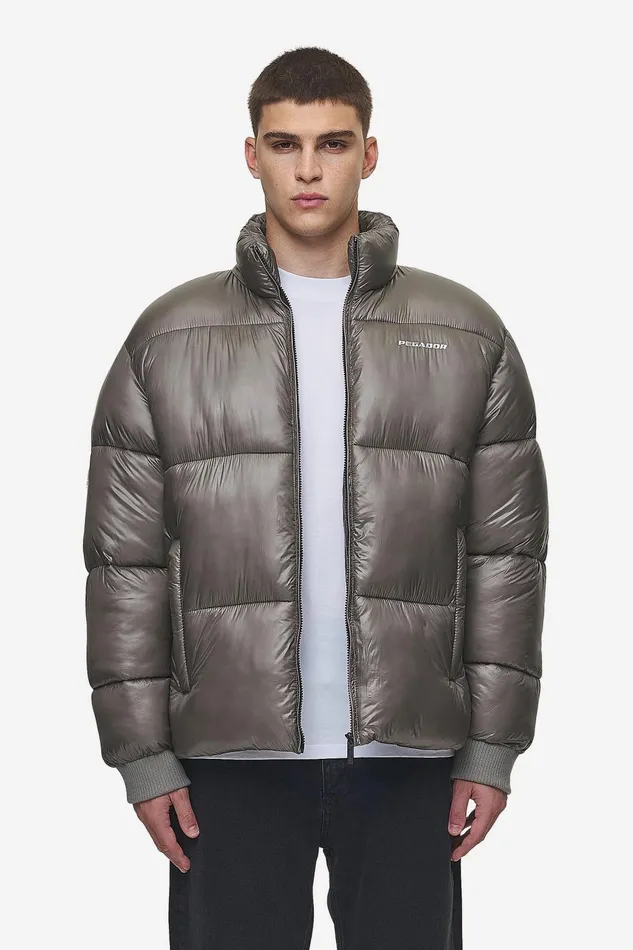 Men Pegador Jacken Solin Light Glossy Puffer Jacket Rock Grey