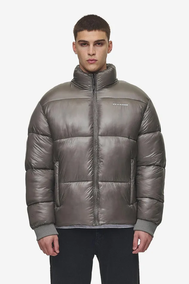 Men Pegador Jacken Solin Light Glossy Puffer Jacket Rock Grey Men Pegador Jacken Solin Light Glossy Puffer Jacket Rock Grey