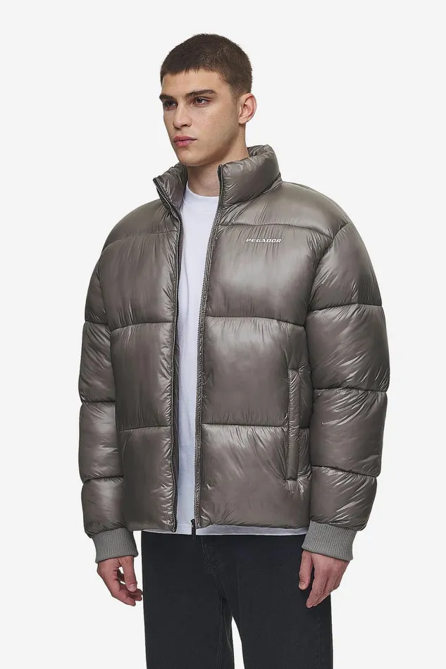 Men Pegador Jacken Solin Light Glossy Puffer Jacket Rock Grey Men Pegador Jacken Solin Light Glossy Puffer Jacket Rock Grey