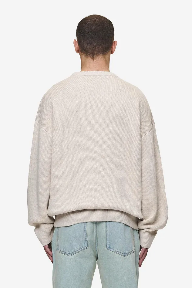 Men Pegador Knitwear Logo Oversized Knit Sweater Light Beige Men Pegador Knitwear Logo Oversized Knit Sweater Light Beige