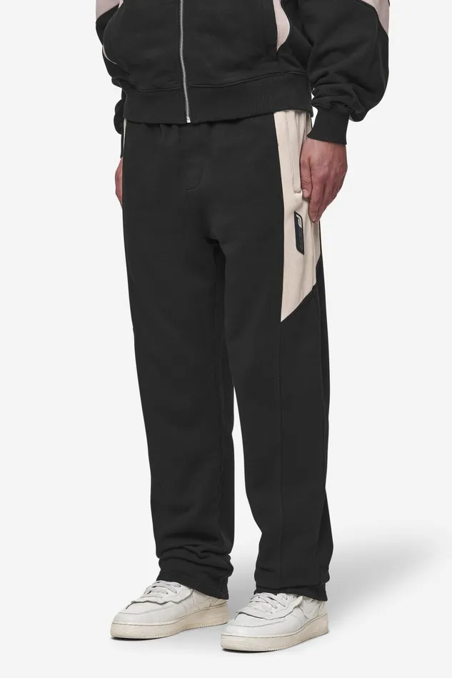 Men Pegador Pants and Joggers Aderno Wide Sweat Pants Washed Black Light Beige