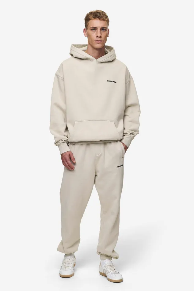 Men Pegador Pants and Joggers Logo Heavy Sweat Jogger Washed Light Beige Men Pegador Pants and Joggers Logo Heavy Sweat Jogger Washed Light Beige