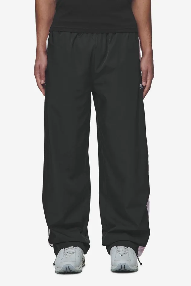 Men Pegador Pants and Joggers Stow Wide Track Pants Black Bubblegum Men Pegador Pants and Joggers Stow Wide Track Pants Black Bubblegum