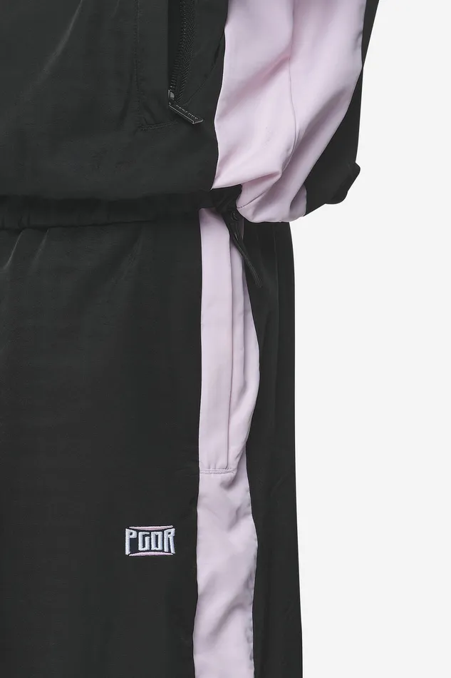 Men Pegador Pants and Joggers Stow Wide Track Pants Black Bubblegum Men Pegador Pants and Joggers Stow Wide Track Pants Black Bubblegum