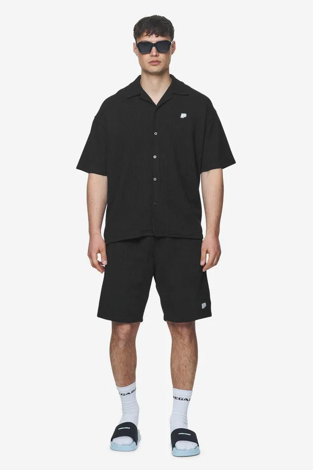 Men Pegador Shirts Libco Structured Knit Shirt Black Men Pegador Shirts Libco Structured Knit Shirt Black