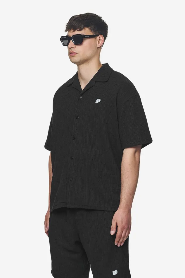 Men Pegador Shirts Libco Structured Knit Shirt Black Men Pegador Shirts Libco Structured Knit Shirt Black