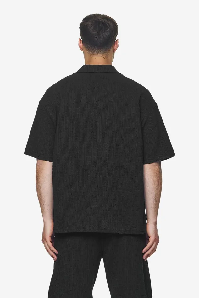 Men Pegador Shirts Libco Structured Knit Shirt Black Men Pegador Shirts Libco Structured Knit Shirt Black