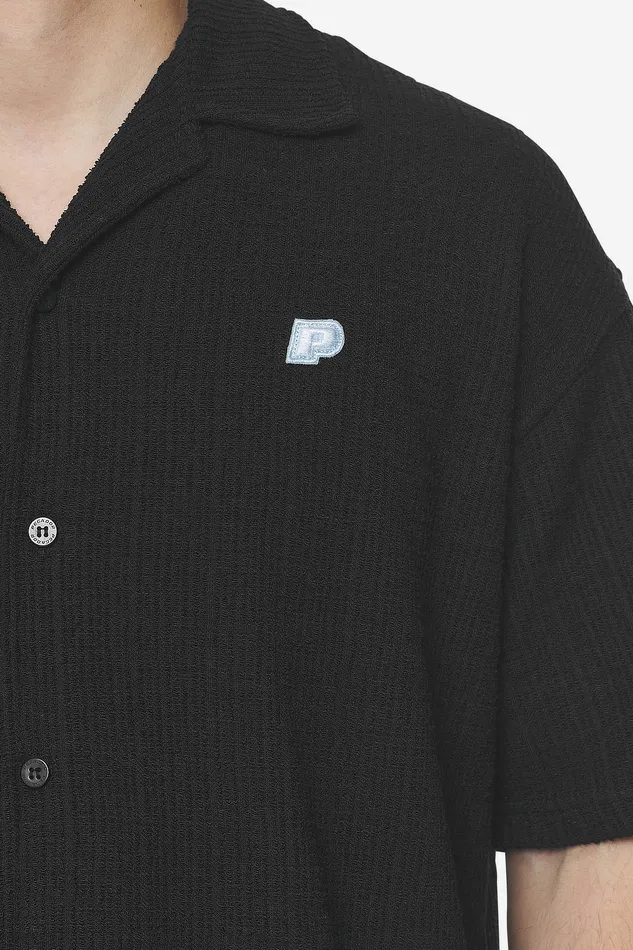 Men Pegador Shirts Libco Structured Knit Shirt Black Men Pegador Shirts Libco Structured Knit Shirt Black