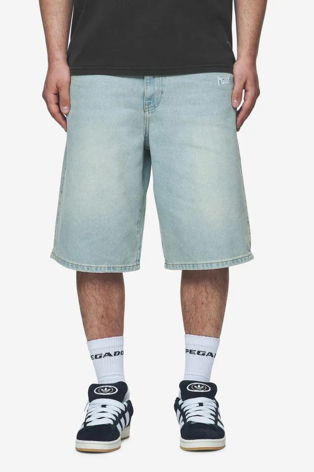 Men Pegador Shorts Alcoa Jorts Sand Washed Blue