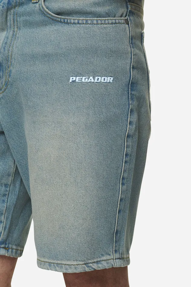 Men Pegador Shorts Earl Jeans Shorts Washed Vintage Blue Men Pegador Shorts Earl Jeans Shorts Washed Vintage Blue