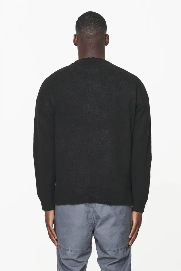 Men Pegador Sweaters Logo Shaggy Knit Sweater Onyx Black Men Pegador Sweaters Logo Shaggy Knit Sweater Onyx Black