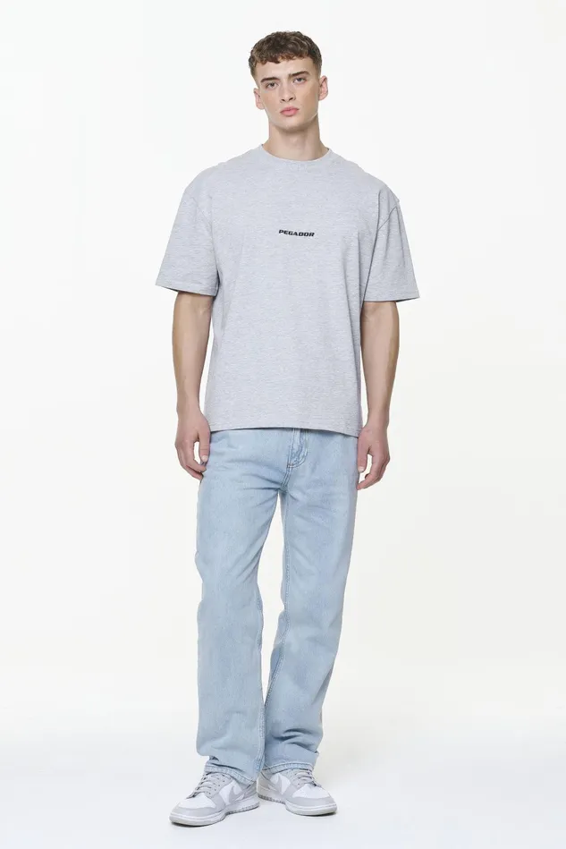 Men Pegador Tees Colne Logo Oversized Tee Grey Melange Men Pegador Tees Colne Logo Oversized Tee Grey Melange