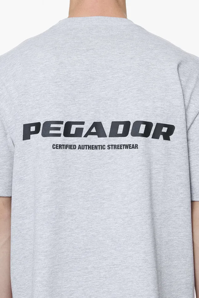 Men Pegador Tees Colne Logo Oversized Tee Grey Melange Men Pegador Tees Colne Logo Oversized Tee Grey Melange