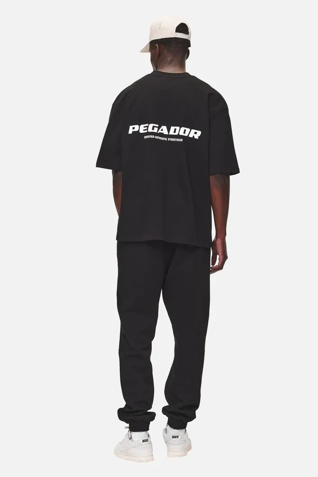 Men Pegador Tees Colne Logo Oversized Tee Washed Black Men Pegador Tees Colne Logo Oversized Tee Washed Black