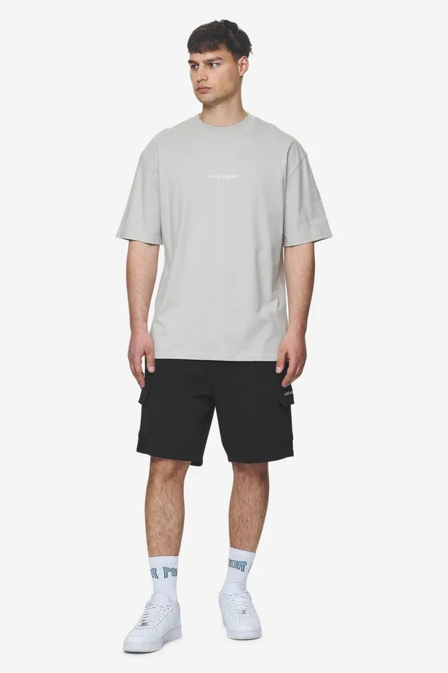 Men Pegador Tees Colne Logo Oversized Tee Washed Pearl Grey Salty Cream