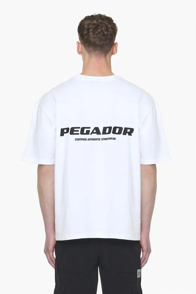 Men Pegador Tees Colne Logo Oversized Tee White Gum