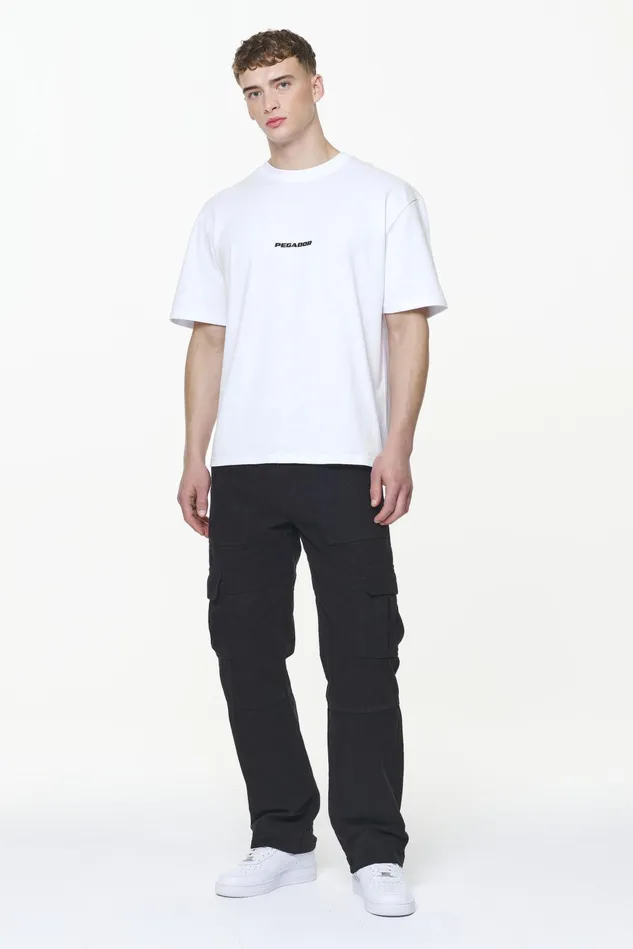 Men Pegador Tees Colne Logo Oversized Tee White Gum Men Pegador Tees Colne Logo Oversized Tee White Gum