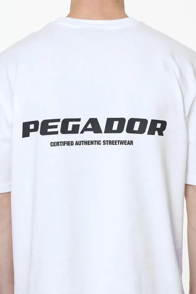 Men Pegador Tees Colne Logo Oversized Tee White Gum Men Pegador Tees Colne Logo Oversized Tee White Gum