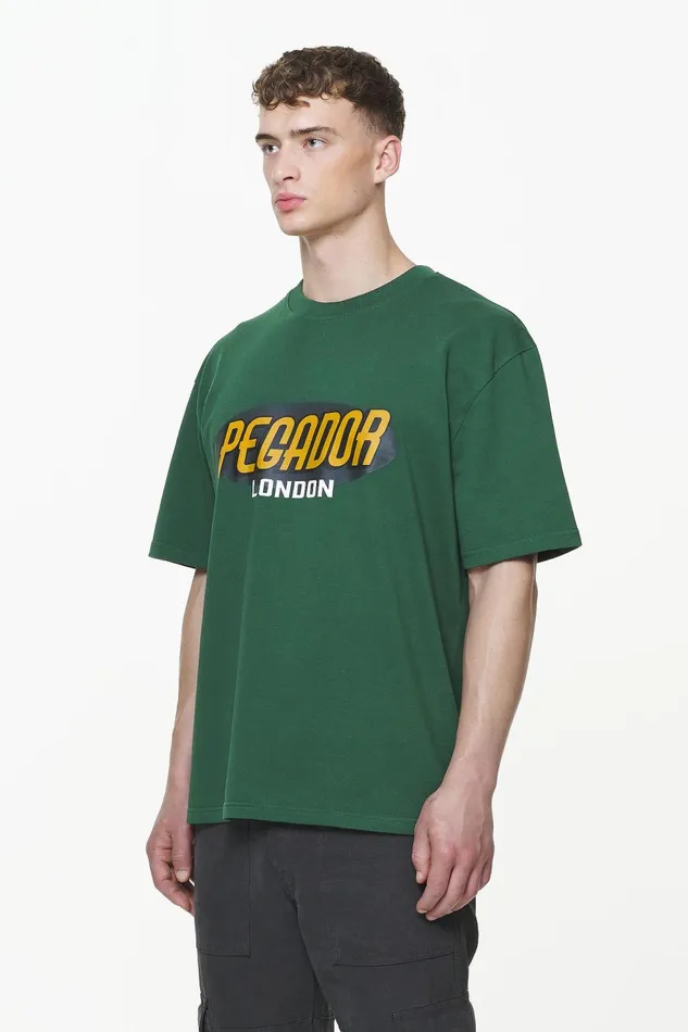 Men Pegador Tees County Oversized Tee Vintage Washed British Green Men Pegador Tees County Oversized Tee Vintage Washed British Green