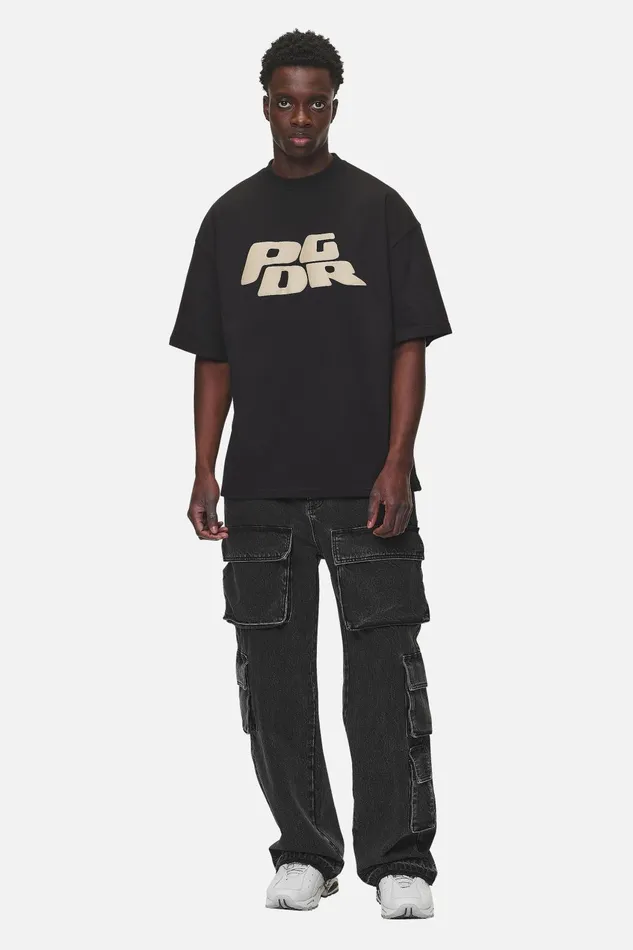 Men Pegador Tees Danico Boxy Tee Washed Black Men Pegador Tees Danico Boxy Tee Washed Black