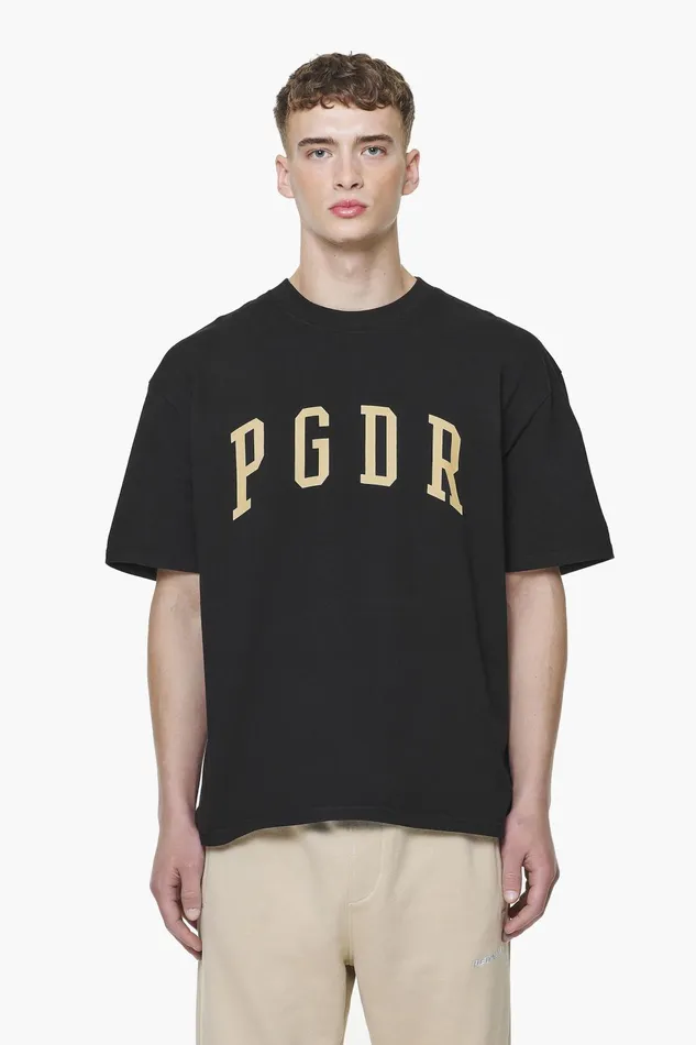 Men Pegador Tees Layton Oversized Tee Vintage Washed Onyx Black