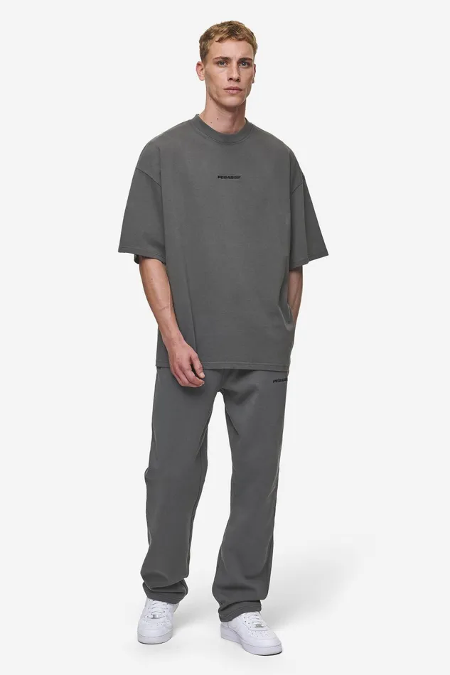 Men Pegador Tees Logo Boxy Tee Washed Anthracite Men Pegador Tees Logo Boxy Tee Washed Anthracite