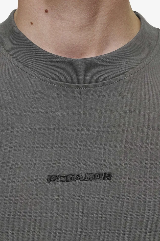 Men Pegador Tees Logo Boxy Tee Washed Anthracite Men Pegador Tees Logo Boxy Tee Washed Anthracite