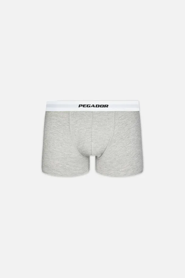 Men Pegador Underwear Camino Boxershorts Single Logo 3 Pack Grey Melange White Men Pegador Underwear Camino Boxershorts Single Logo 3 Pack Grey Melange White
