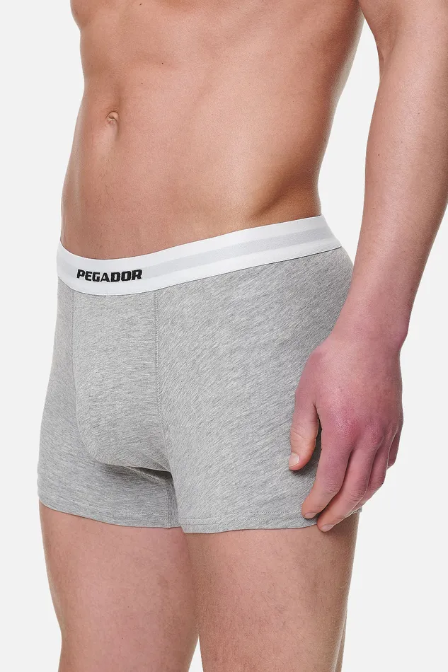 Men Pegador Underwear Camino Boxershorts Single Logo 3 Pack Grey Melange White Men Pegador Underwear Camino Boxershorts Single Logo 3 Pack Grey Melange White
