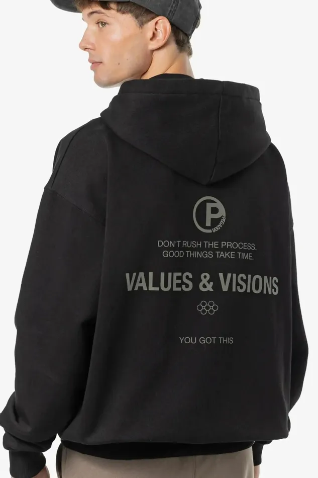 Men Pegador Zip Hoodies Clinton Oversized Sweat Jacket Washed Black Men Pegador Zip Hoodies Clinton Oversized Sweat Jacket Washed Black