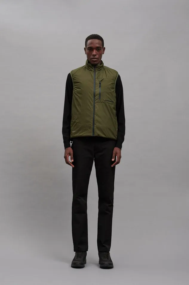 Men Pertex Quantum Midlayer Vest Army Green Norse Projects Outerwear