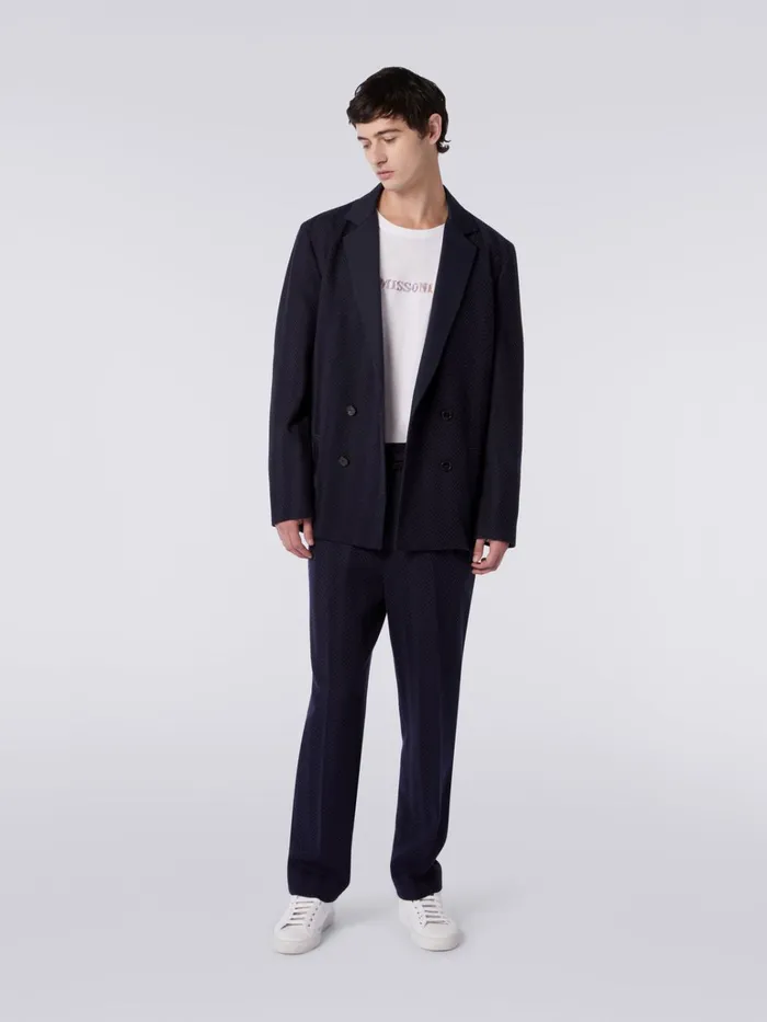 Men Plain Cotton And Viscose Chevron DoubleBreasted Blazer Pink Missoni Coats and Jackets Men Plain Cotton And Viscose Chevron DoubleBreasted Blazer Pink Missoni Coats and Jackets
