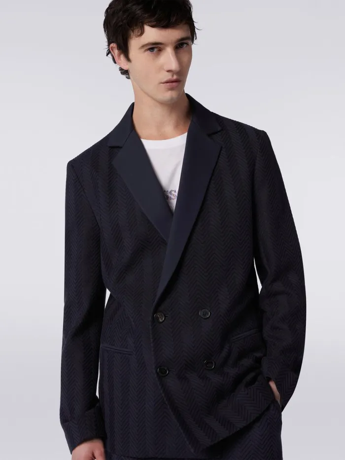 Men Plain Cotton And Viscose Chevron DoubleBreasted Blazer Pink Missoni Coats and Jackets Men Plain Cotton And Viscose Chevron DoubleBreasted Blazer Pink Missoni Coats and Jackets